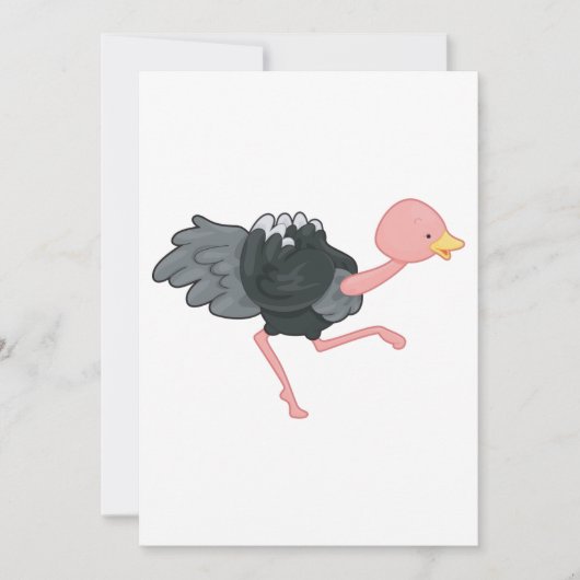 Invitation Ostrich Running (Devant)