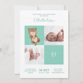 Invitation Otter ・ Alphabet Monogramme Baby shower mûr (Devant)