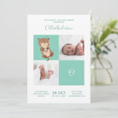 Invitation Otter ・ Alphabet Monogramme Baby shower mûr (Debout devant)