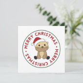 Invitation Otter Christmas Snow Winter Animals Otter Invitati (Debout devant)