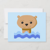 Invitation Otter de natation. (Dos)