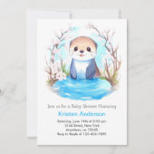 Invitation Otter Dreamscape Whimsical Magic Baby shower garço (Devant)