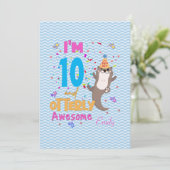 Invitation Otter Otterly fantastique fille d'anniversaire  (Debout devant)