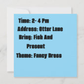 Invitation Otter Triplets Anniversaire, Anniversaire Invitati (Dos)