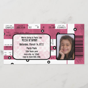 Invitation ou carte de remerciements de billet de