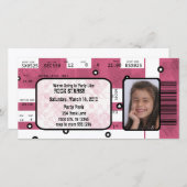 Invitation ou carte de remerciements de billet de (Devant / Derrière)