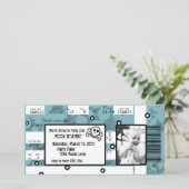 Invitation ou carte de remerciements de billet de (Debout devant)