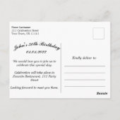 Invitation ou carte de vœux Royale Or pour 50e ann (Dos)