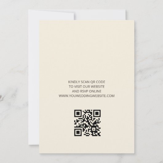 Invitation OU code | Pampas Beige Bleu Gris Photo (Dos)