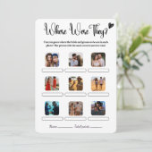 Invitation Où Étaient-Ils Fête des mariées Jeu Mariage Élégan (Debout devant)