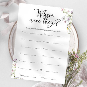 Invitation Où étaient-ils Jeu de Baby Shower Minimaliste pour