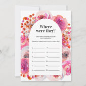 Invitation Où Étaient-Ils Jeu De Douche Bright Floral Card (Devant)
