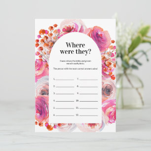 Invitation Où Étaient-Ils Jeu De Douche Bright Floral Card
