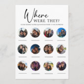 Invitation Où Étaient-Ils Mariage Fiançailles Jeu 12 Photos (Devant)