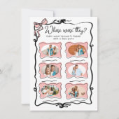 Invitation Où étaient-ils Photo Hand Draw Bow Bridal jeu (Devant)