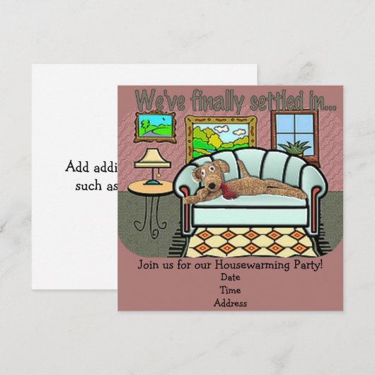 Invitation ou Faire-part au réchauffement du foyer (Devant / Derrière)