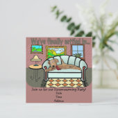 Invitation ou Faire-part au réchauffement du foyer (Debout devant)