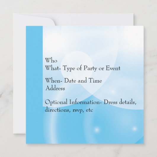 Invitation ou faire-part de naissance (Dos)