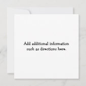 Invitation ou faire-part de pendaison de (Dos)