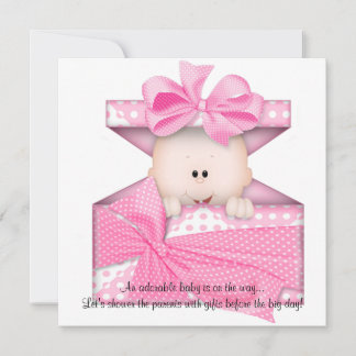 Invitation ou Faire-part pour une petite fille ros