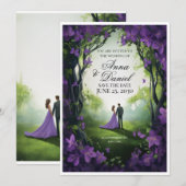 Invitation Où l'élégance rencontre l'amour éternel Mariage (Devant / Derrière)