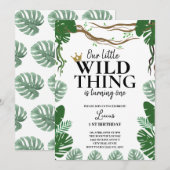 Invitation Où les choses sauvages sont 1er anniversaire (Devant / Derrière)