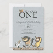 Invitation Où les choses sauvages sont 1er anniversaire Invit (Devant)