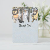 Invitation Où les choses sauvages sont 1er anniversaire Merci (Debout devant)