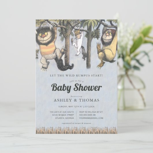 Invitation Où les choses sauvages sont Baby showers (Debout devant)