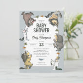 Invitation Où les choses sauvages sont le Baby shower de cara (Debout devant)