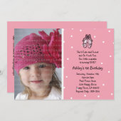 Invitation ou Merci de photo de pantoufles de (Devant / Derrière)