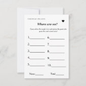 Invitation Où sommes-nous Voyage Thème jeu de douche nuptiale (Devant)