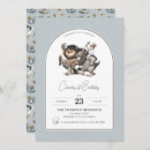 Invitation Où sont les choses sauvages | Arch Anniversaire (Devant / Derrière)