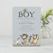 Invitation Où sont les choses sauvages | C'est un Baby shower (Debout devant)