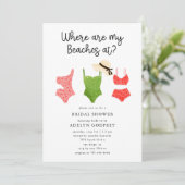 Invitation Où Sont Mes Plages À La Fête des mariées (Debout devant)