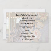 Invitation Ouah ! Regardez qui est 40 Carousel Horse Invitati (Dos)