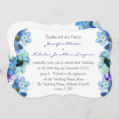 Invitation Oubliez-moi les fleurs Mariage d'aquarelle (Devant / Derrière)