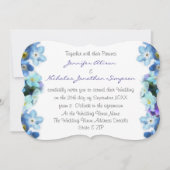 Invitation Oubliez-moi les fleurs Mariage d'aquarelle (Devant)