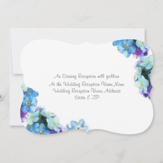 Invitation Oubliez-moi les fleurs Mariage d'aquarelle (Dos)