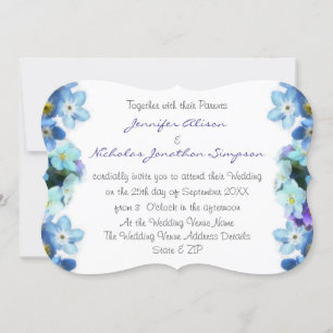 Invitation Oubliez-moi les fleurs Mariage d'aquarelle