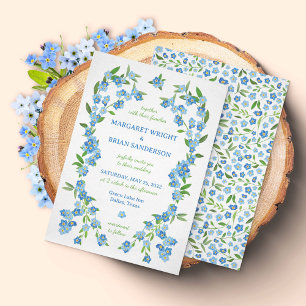 Invitation Oubliez-moi non Fleur sauvage bleu Mariage aquarel
