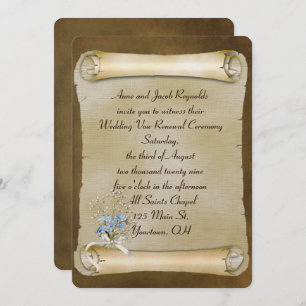 Invitation Oubliez-moi-non sur le renouvellement de la fenêtr