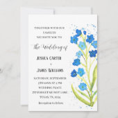 Invitation Oubliez-moi pas Aquarelle Floral Mariage (Devant)