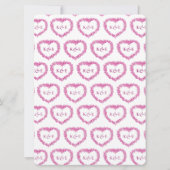 Invitation Oubliez-moi pas coeur art mariage rose blanc (Dos)