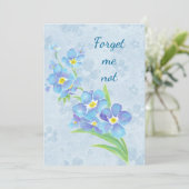 Invitation Oubliez-moi pas Custom Watercolor Garden Flower (Debout devant)