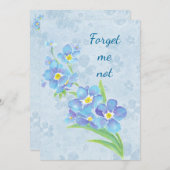 Invitation Oubliez-moi pas Custom Watercolor Garden Flower (Devant / Derrière)