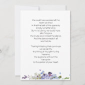 Invitation Oubliez-moi pas la célébration de la vie funéraire (Dos)