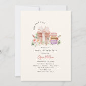 Invitation Oui French Macaron Fête des mariées Fête (Devant)