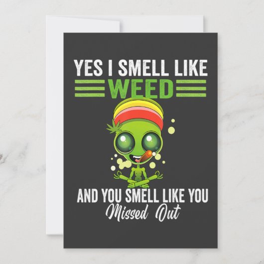 Invitation Oui, je sens comme de l'herbe Vous sentez comme vo (Devant)