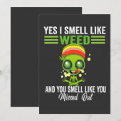 Invitation Oui, je sens comme de l'herbe Vous sentez comme vo (Devant / Derrière)